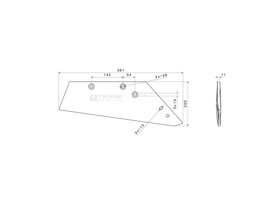 Changeable tip group for Rabewerk | right