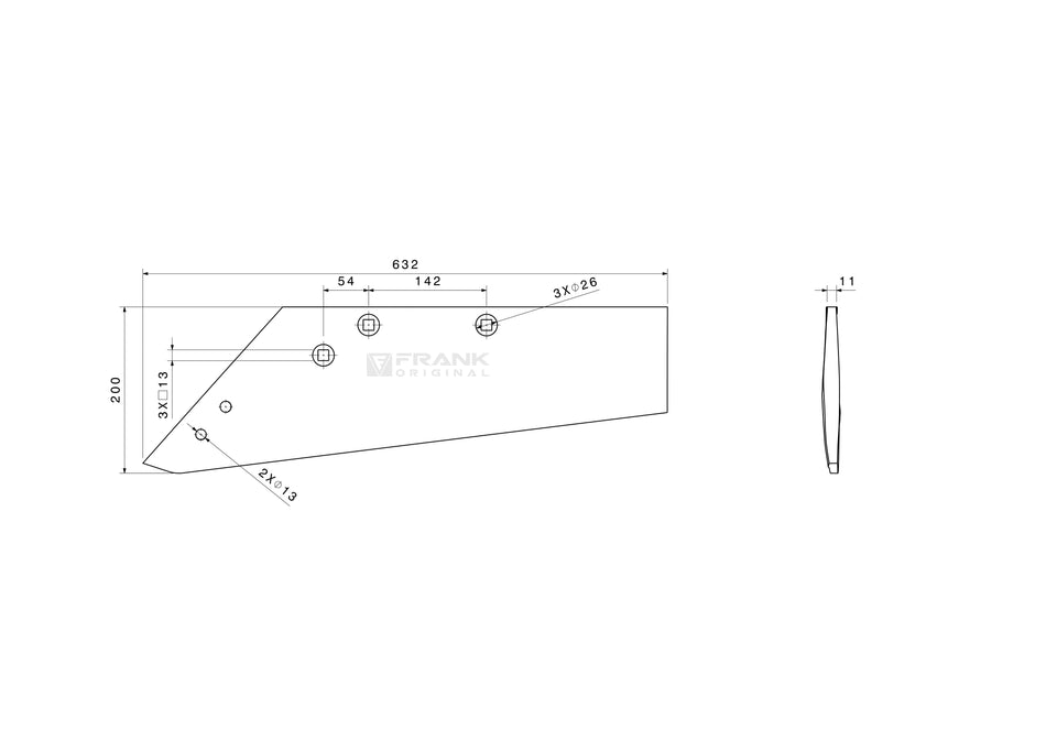 Changeable tip group for Rabewerk | left