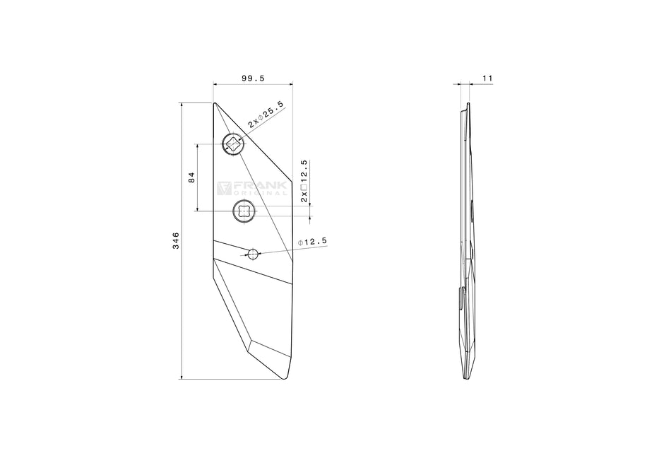 Schar-Vorderteil für Lemken | H2000 | rechts