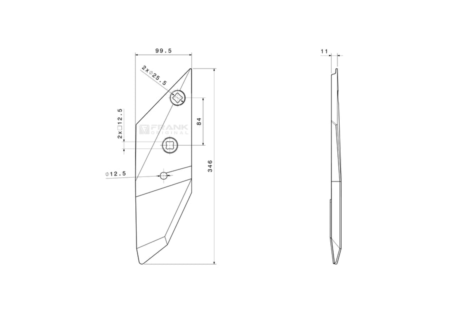 Schar-Vorderteil für Lemken | H2000 | links