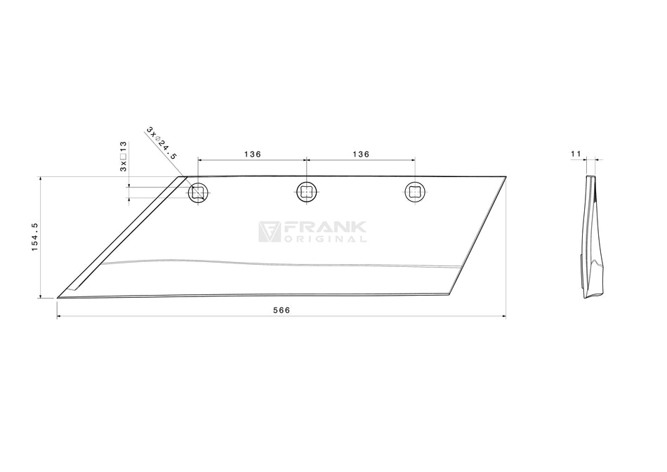Share wing for Lemken | H2000 | left