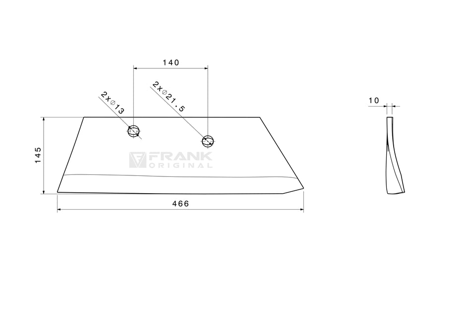 Snipe tail section for Överum / Fiskars | 14" | right