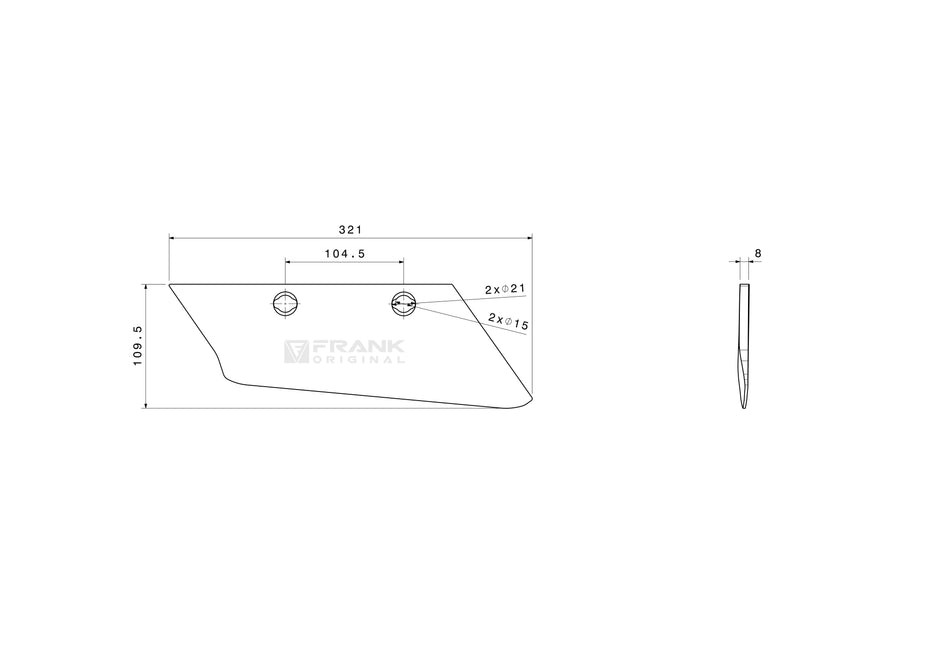 Fertilizer inserter for Överum / Fiskars | right