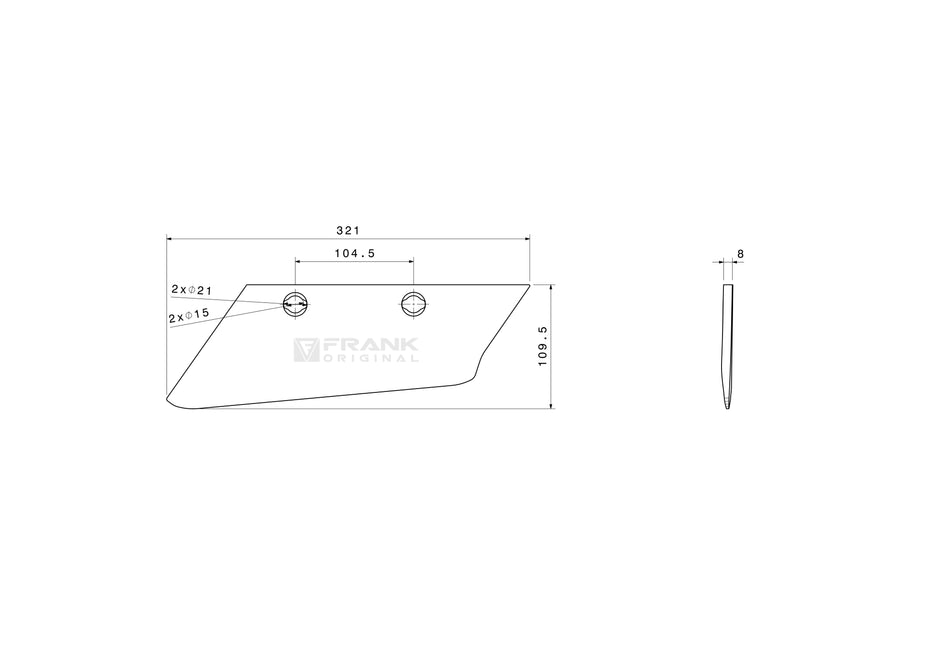 Fertilizer inserter for Överum / Fiskars | left