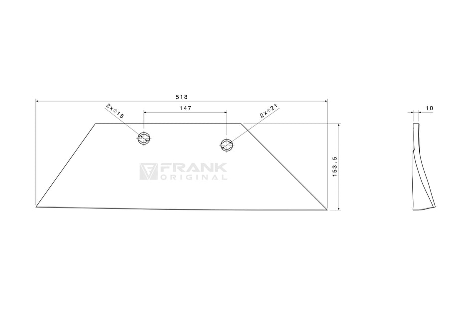 Sniper shaft rear section for Överum / Fiskars | 16" | right