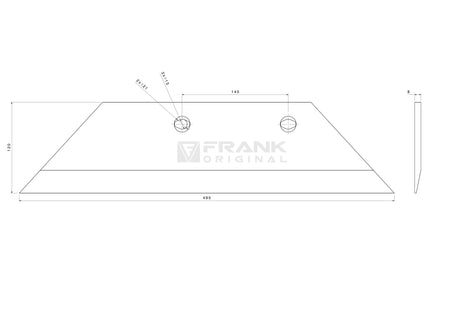 Schar-Hinterteil für Överum / Fiskars | 16" | rechts