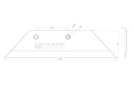 Schar-Hinterteil für Överum / Fiskars | 16" | links