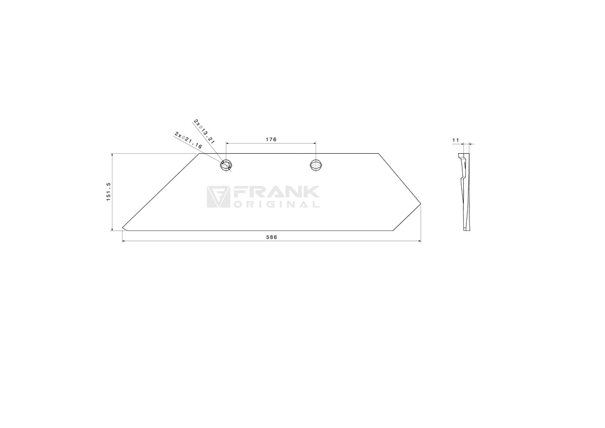 Schar-Hinterteil für Överum / Fiskars | 18" | links