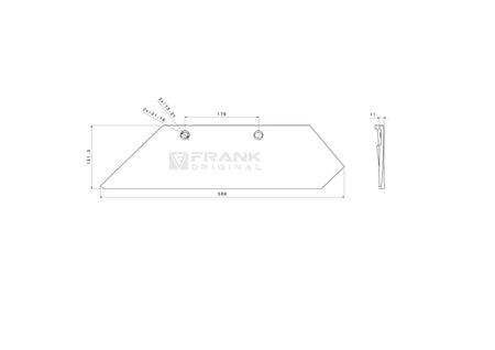 Schar-Hinterteil für Överum / Fiskars | 18" | links