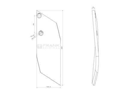 Schar-Vorderteil für Överum / Fiskars | rechts