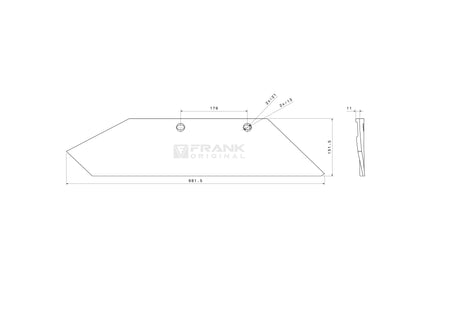 Schar-Hinterteil für Överum / Fiskars | 20" | rechts