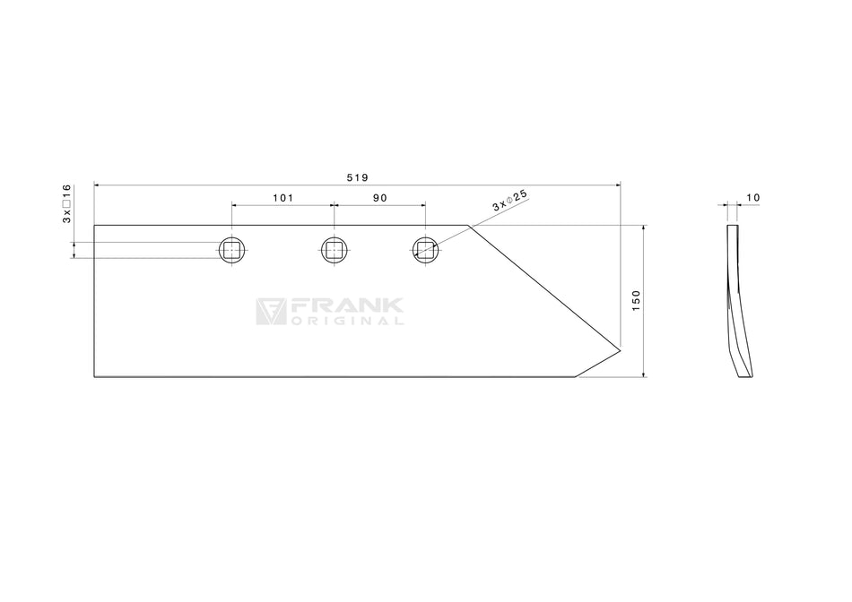 Chisel set for Gregoire Besson | 16" | right