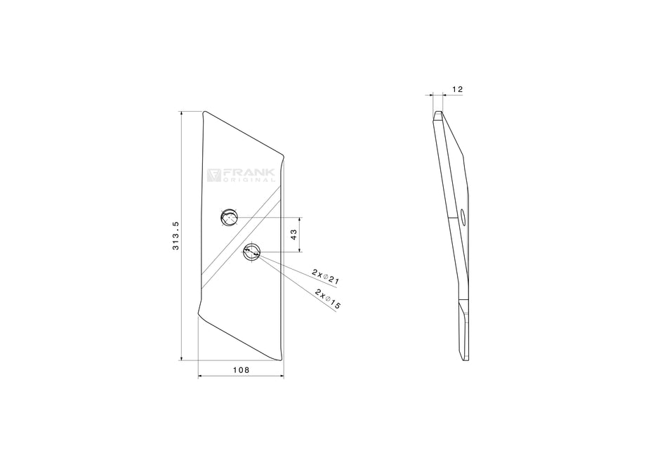 Replacement tip for Överum / Fiskars | right