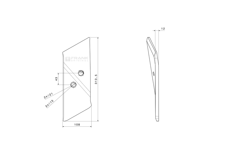 Replacement tip for Överum / Fiskars | left