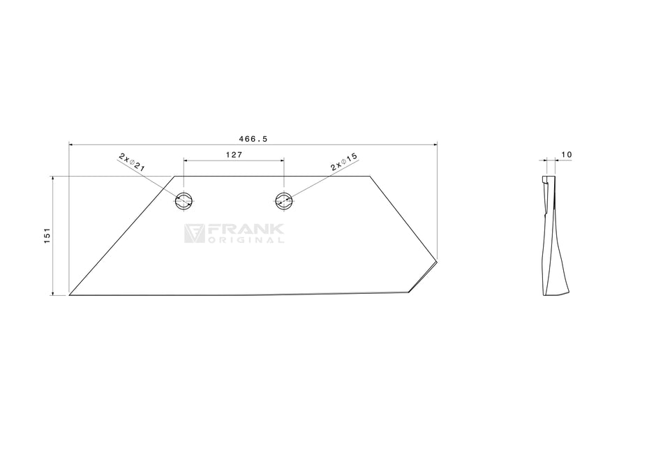 Snipe rear section for Överum / Fiskars | 16" | left