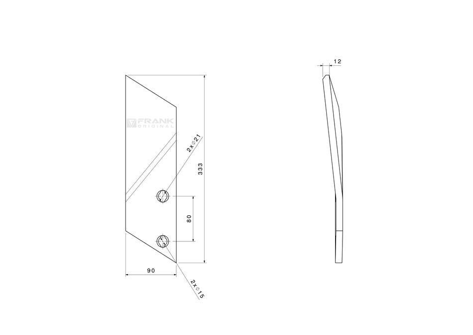 Stalk front part for Överum / Fiskars | right