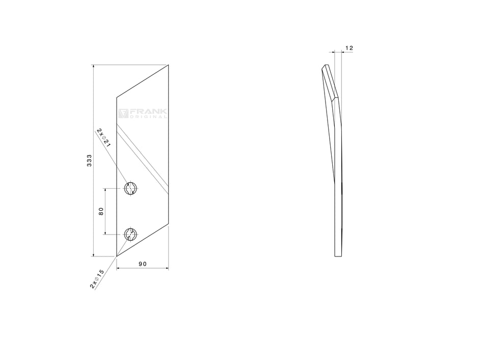 Stalk front part for Överum / Fiskars | left
