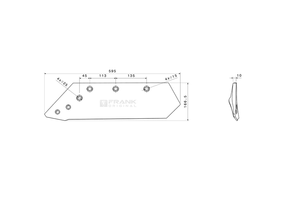 Share for revesible point for Kuhn | 16" | left