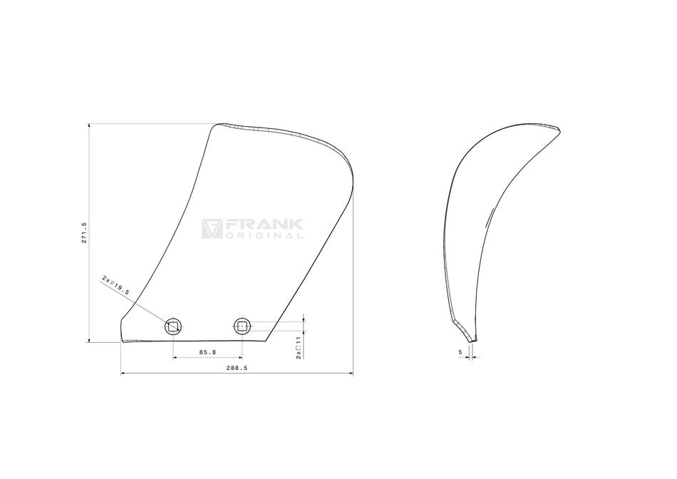 Skim point for Lemken | left