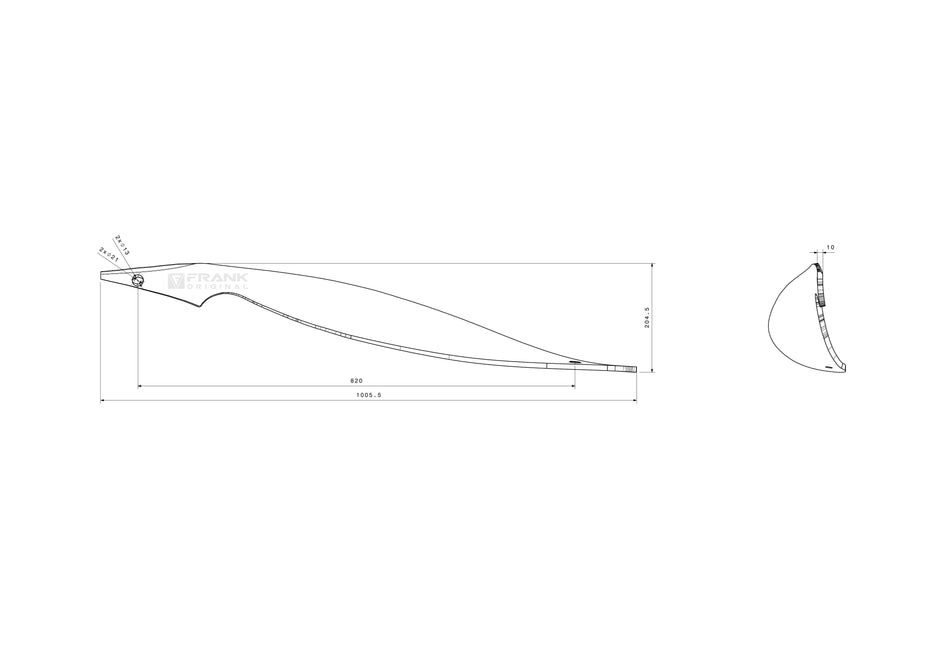 Streichblech-Streifen für Överum / Fiskars | #  1 | rechts