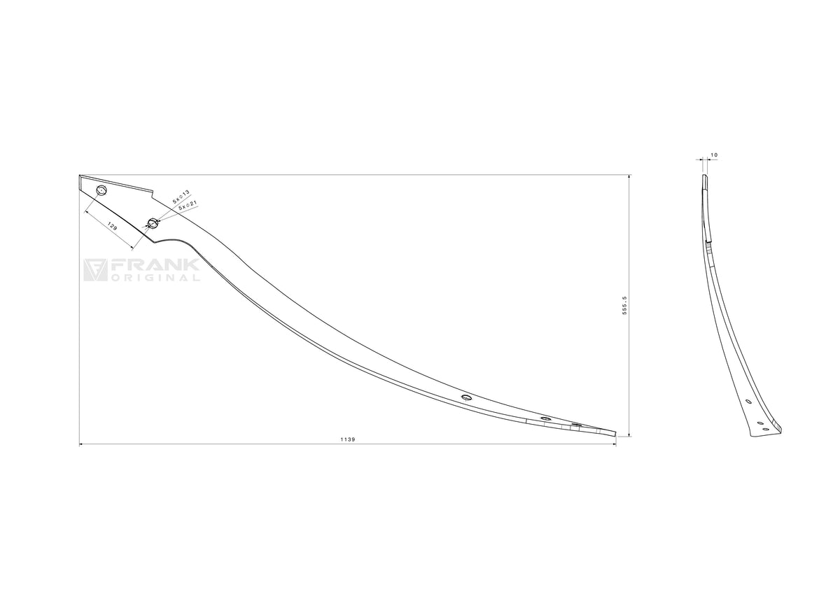 Streichblech-Streifen für Överum / Fiskars | #  2 | rechts