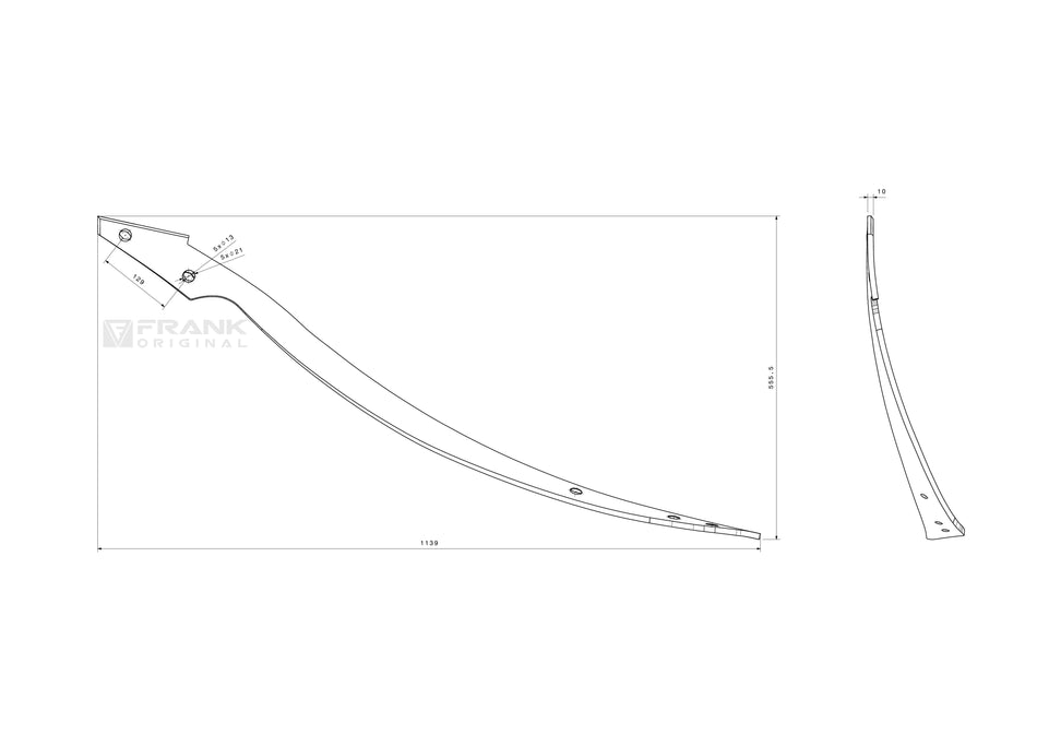 Streichblech-Streifen für Överum / Fiskars | #  2 | rechts
