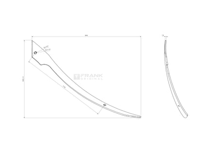 Streichblech-Streifen für Överum / Fiskars | #  3 | rechts