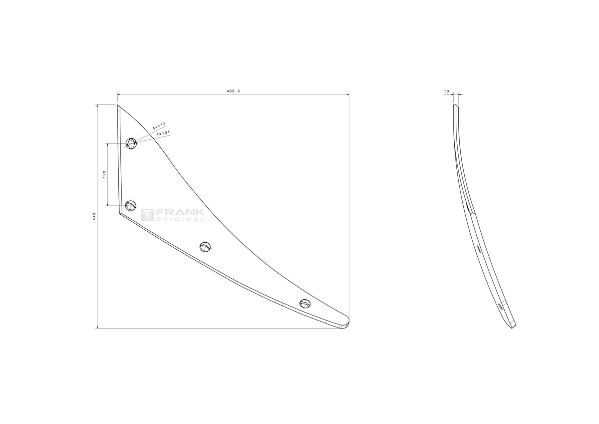 Streichblech-Streifen für Överum / Fiskars | #  4 | rechts