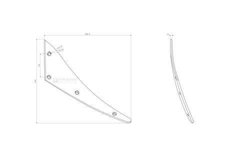 Streichblech-Streifen für Överum / Fiskars | #  4 | rechts