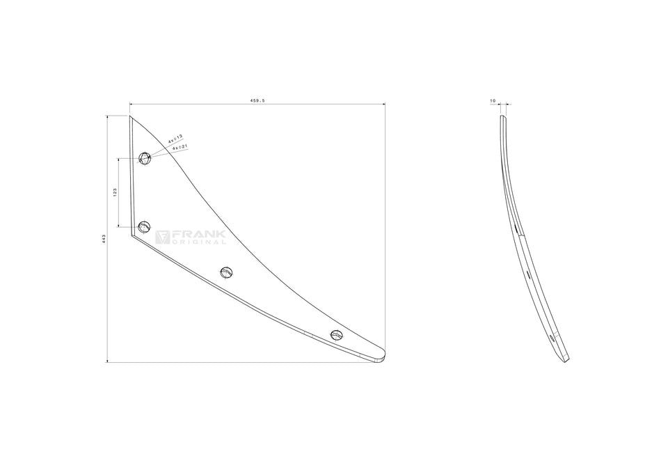 Streichblech-Streifen für Överum / Fiskars | #  4 | rechts