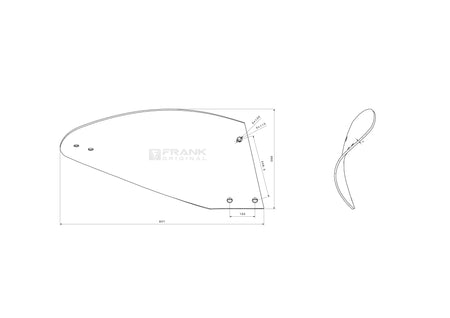 Streichblech-Hinterteil für Överum / Fiskars | rechts