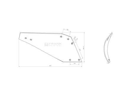 Streichblech-Hinterteil für Gregoire Besson | 14" | rechts