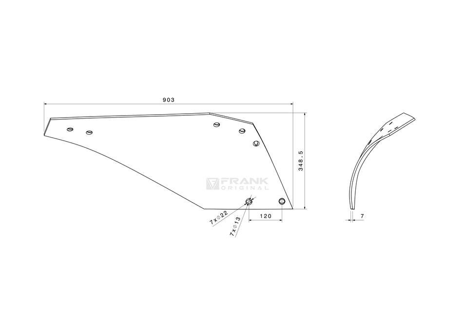 Paintbrush rear section for Gregoire Besson | 16" | right