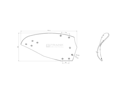 Streichblech-Hinterteil für Kverneland | rechts