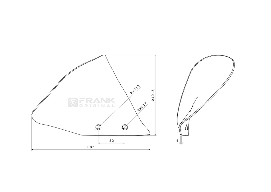 Fertilizer spreader plate for Kverneland | right