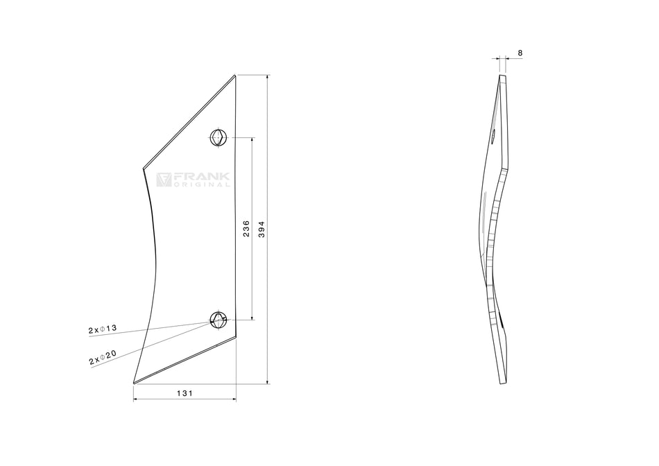 Paintbrush front part for Gregoire Besson | left