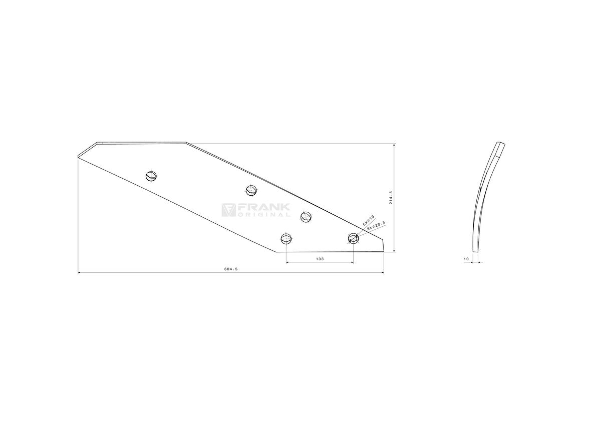 Streichblech-Streifen für Amazone / BBG | Nr. 4 | rechts