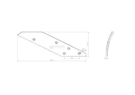 Streichblech-Streifen für Amazone / BBG | Nr. 4 | rechts