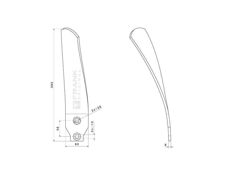 Leitblech für Bednar | rechts