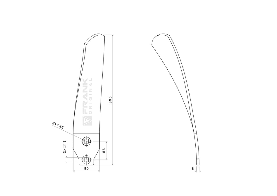 Leitblech für Universal | links