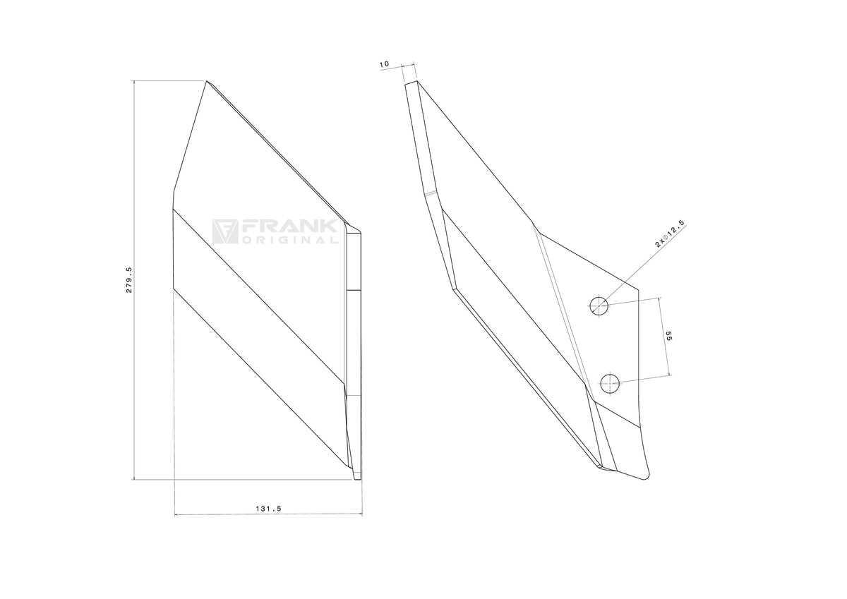 Scharmesser für Universal | H2000 | rechts