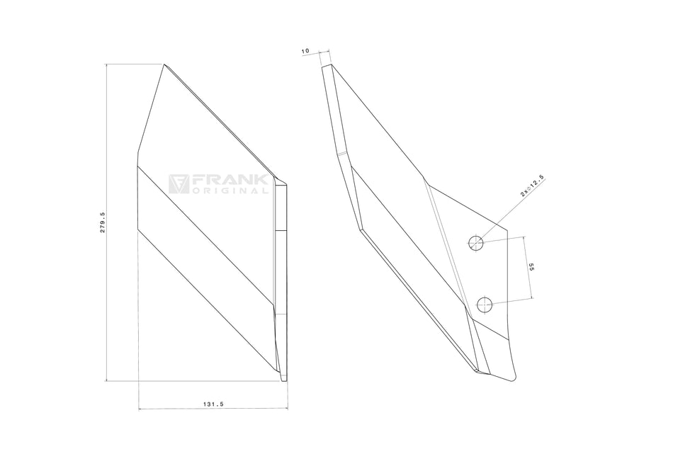 Scharmesser für Universal | H2000 | rechts