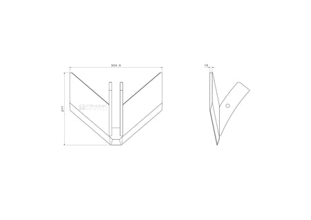 Flügelschar für Köckerling | Monobloc | 30mm Zinken | Steil