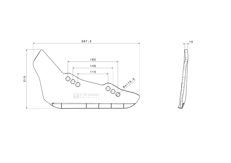 Sugar beet harvester share for Ropa | HardLine | left