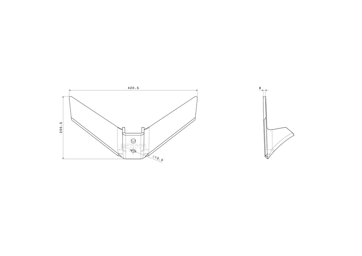 Flügelschar Monobloc für Universal