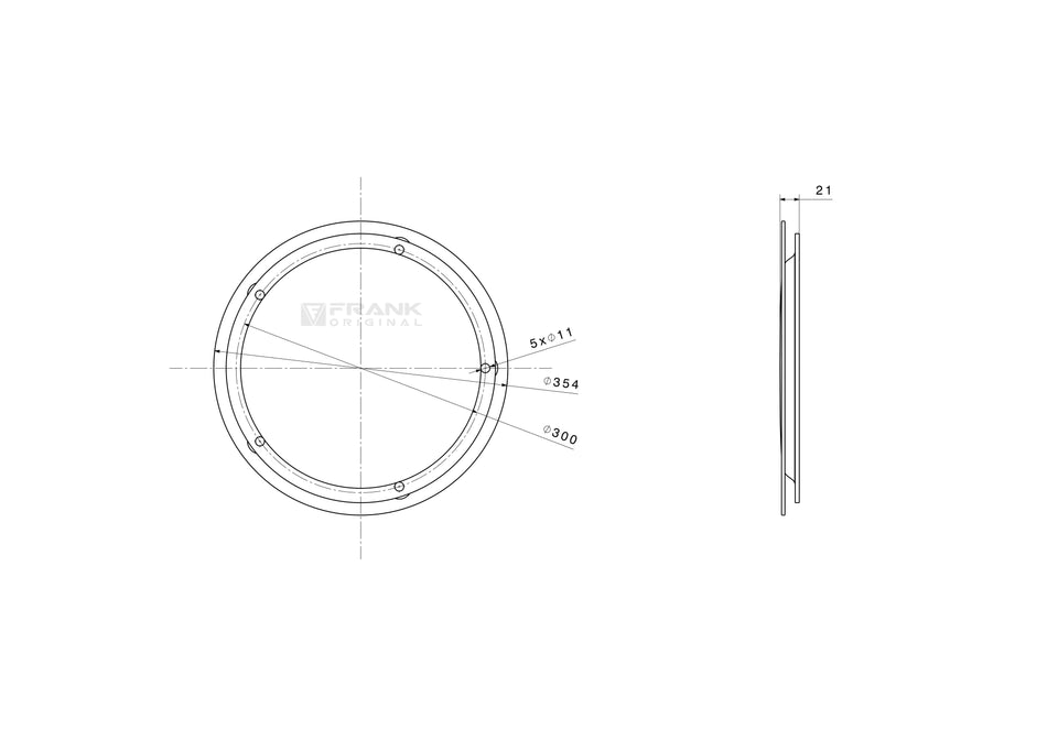 Middle plate for Pöttinger