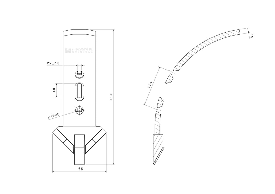 Reversible cultivator point - narrow for Universal | HardLine