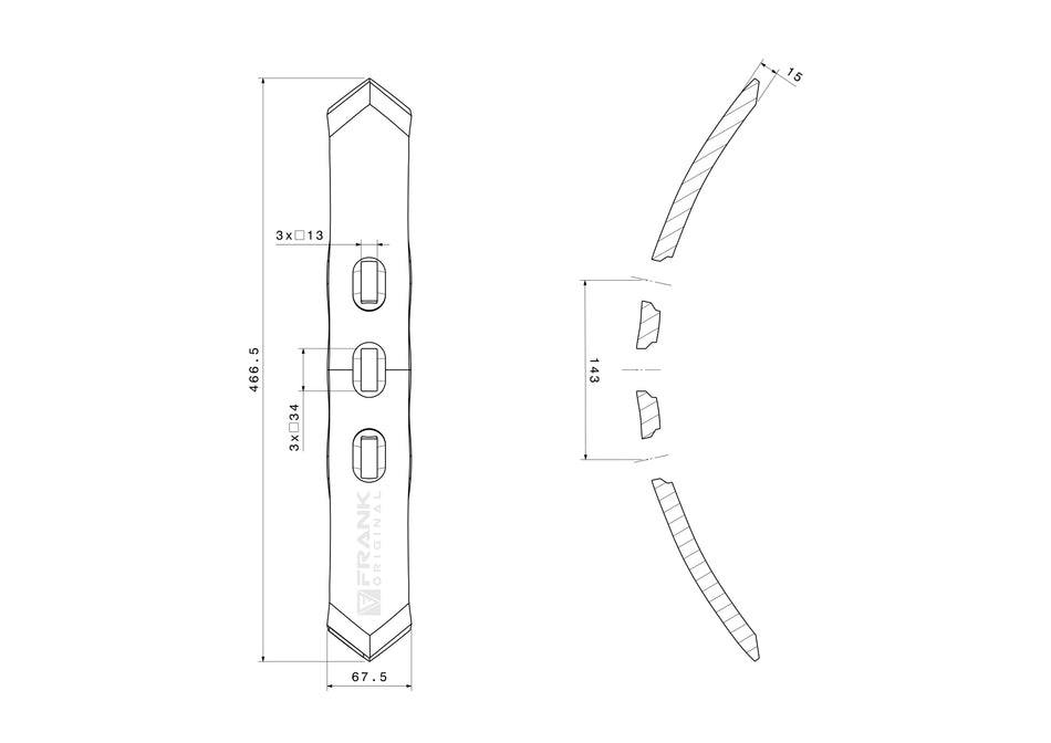 Narrow sling for Köckerling