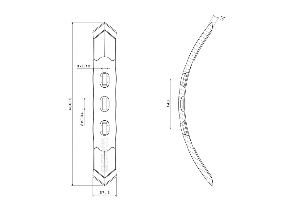 Reversible cultivator point - narrow for Köckerling | H2000