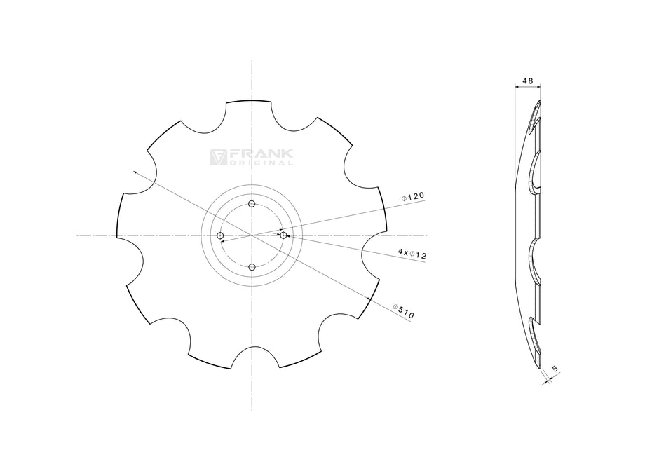 Concave disc for Amazone / BBG | serrated